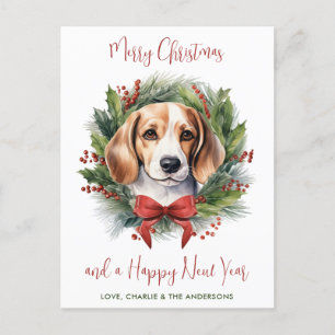 Beagle Hund Personlig Utandning God jul Helg Vykort