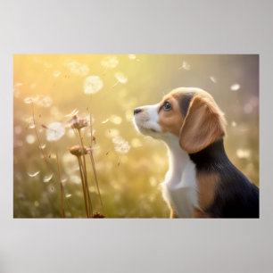 Beagle Hund Pet Animal Tranquil fredningsvärd Poster