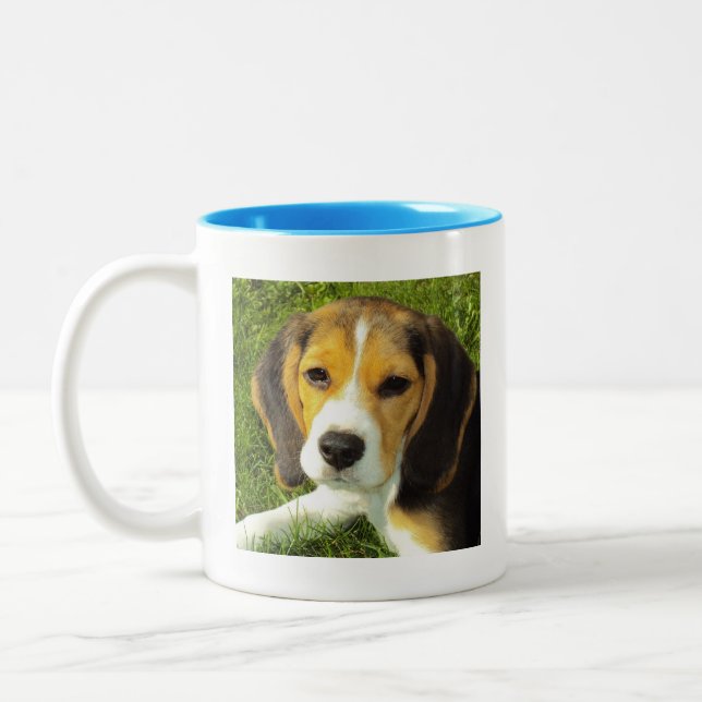 Beagle Hund Puppy Mugg-kaffe Mugg Kopp (Vänster)