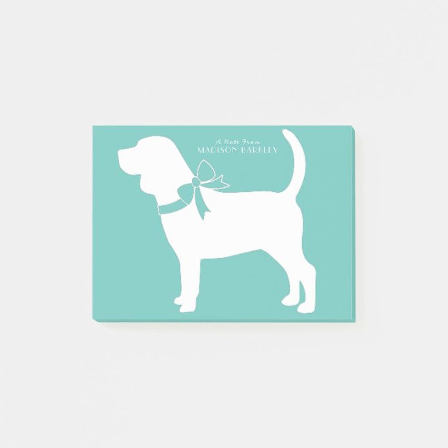 Beagle Hund Puppy Post-it Block (Framsida)