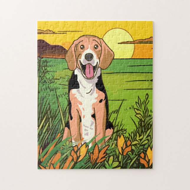 Beagle hund pussel (Vertikal)