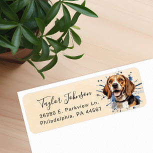 Beagle Hund Returadressetikett Returadress Etikett