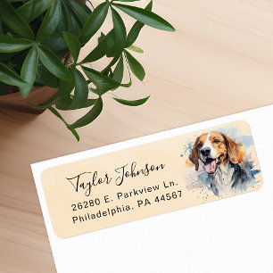 Beagle Hund Returadressetikett Returadress Etikett