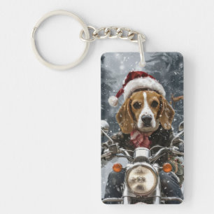 Beagle Hund Ridande Motorcykel Jul