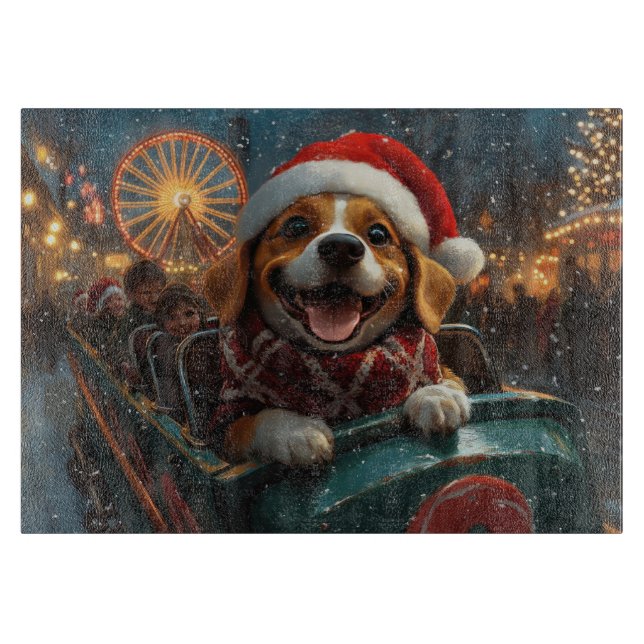 Beagle Hund Roller Underlägg jul (Framsidan)