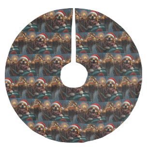 Beagle Hund Roller Underlägg jul Julgransmatta Borstad Polyester