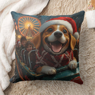 Beagle Hund Roller Underlägg jul Kudde