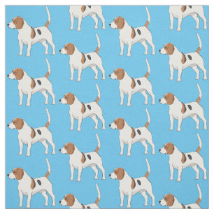 Beagle hund serieillustration tyg