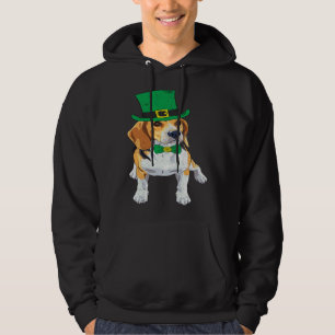 Beagle Hund Shamrock St Patrick s Dag Saint Paddy Hoodie