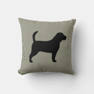 Beagle Hund Silhouette Decorative Kudde