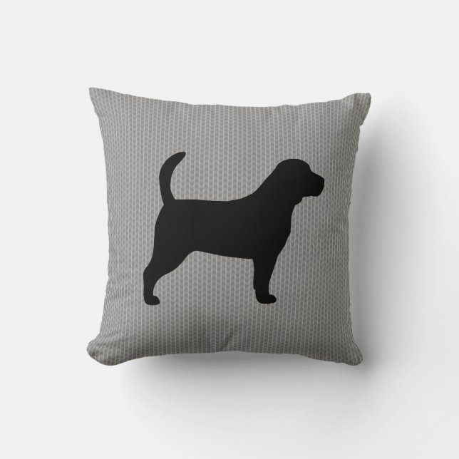 Beagle Hund Silhouette-dekoration Kudde (Framsida)