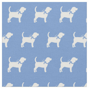 Beagle Hund Silhouette Pet Light Blue Tyg