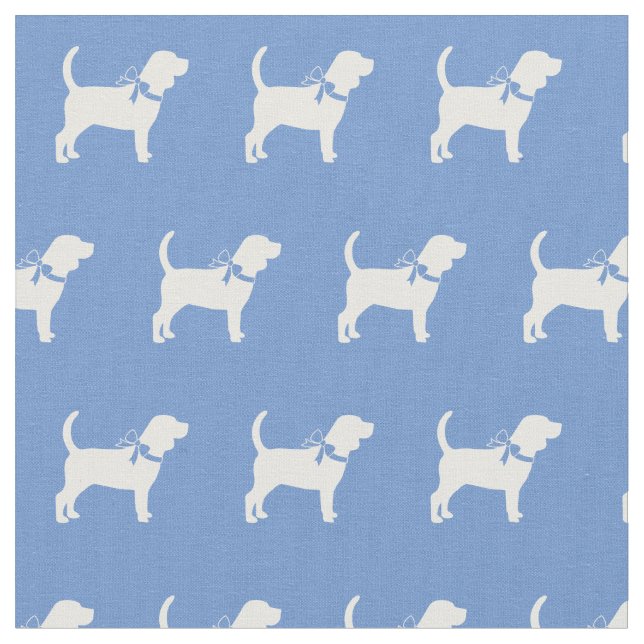Beagle Hund Silhouette Pet Light Blue Tyg (Närbild)