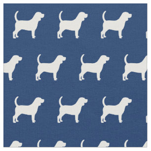 Beagle Hund Silhouette Pet Navy Blue Tyg