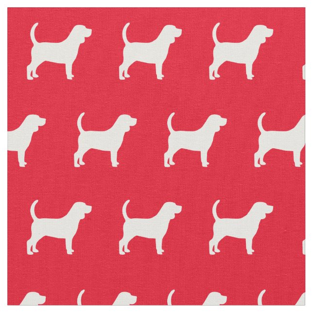Beagle Hund Silhouette Pet Red Tyg (Närbild)