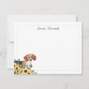 Beagle Hund Solros Eucalyptus Personlig Anteckningskort