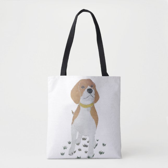 Beagle hund som är modern tygkasse (Framsida)
