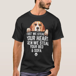 Beagle hund Steal ditt hjärta Steal ditt ben och d T Shirt