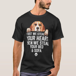 Beagle hund Steal ditt hjärta Steal ditt ben och d T Shirt