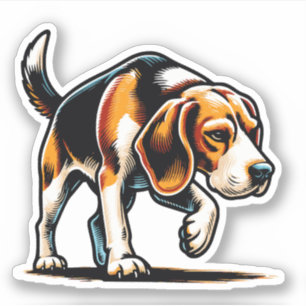 Beagle Hund Sticker Klistermärken