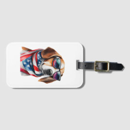 Beagle Hund Sublication Watercolor Luggage Tag Bagagebricka