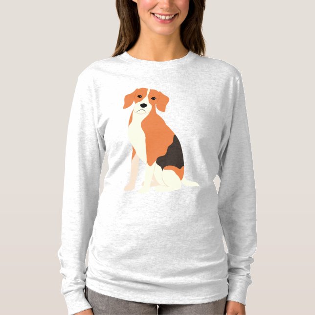 Beagle Hund T Shirt (Framsida)