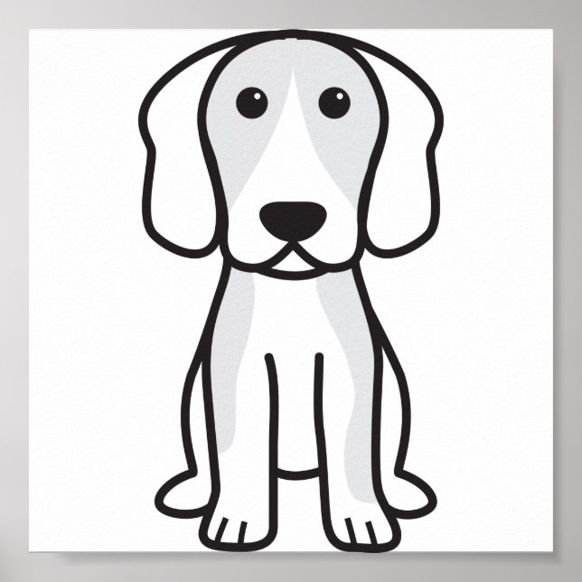 Beagle Hund Tecknad Poster (Framsidan)