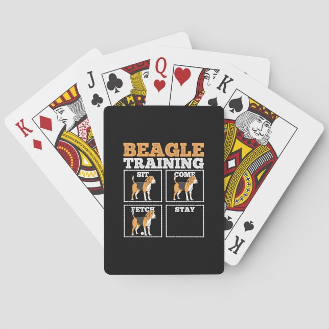 Beagle Hund Training Hund Casinokort (Baksidan)