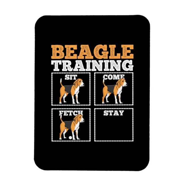 Beagle Hund Training Hund Magnet (Vertikal)