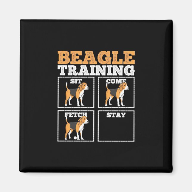 Beagle Hund Training Hund Magnet (Framsidan)