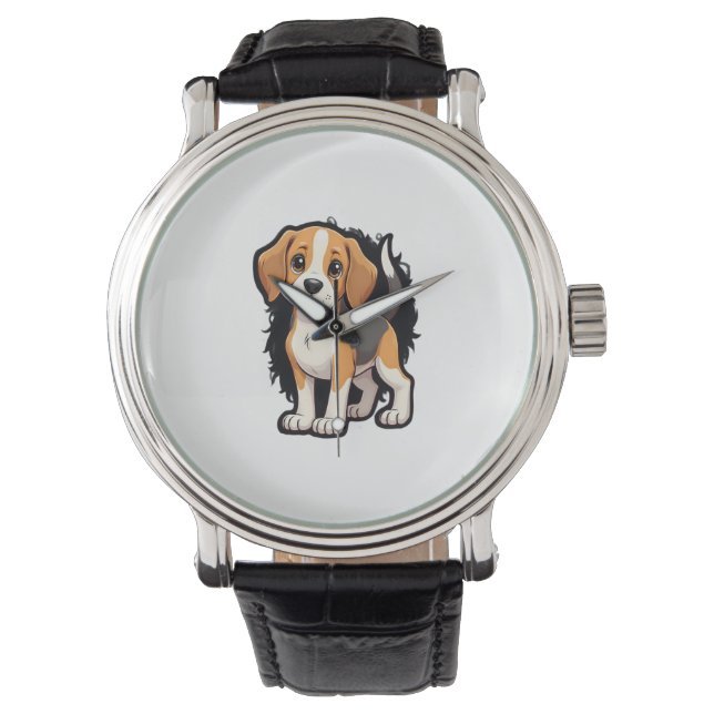 Beagle Hund tröja Armbandsur (Framsida)