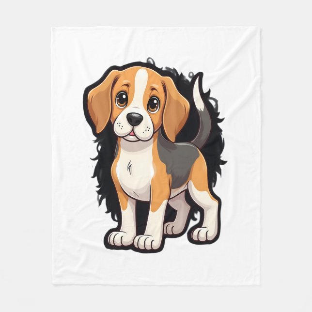 Beagle Hund tröja Fleecefilt (Framsidan)