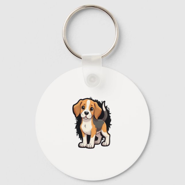 Beagle Hund tröja Nyckelring (Framsida)