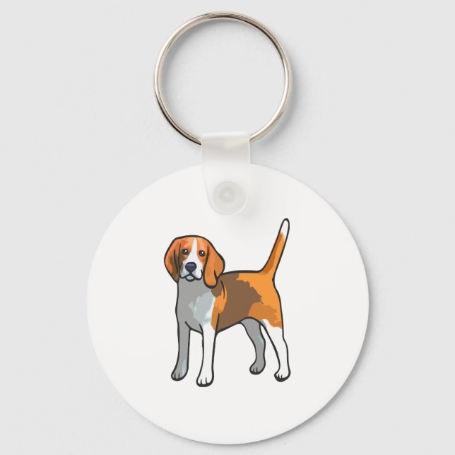 Beagle Hund tröja Nyckelring (Framsida)