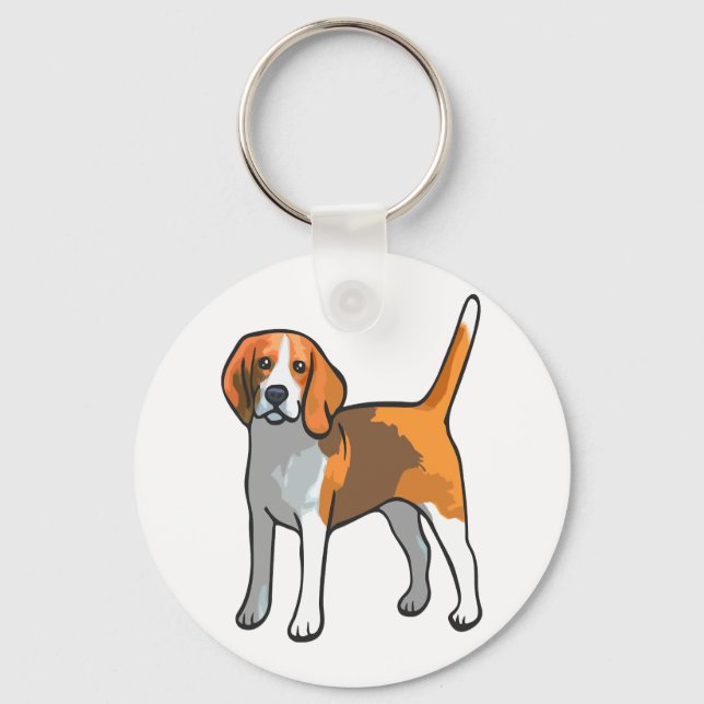 Beagle Hund tröja Nyckelring (Framsida)