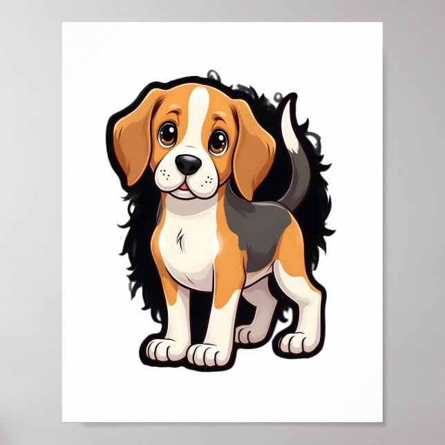 Beagle Hund tröja Poster (Framsidan)