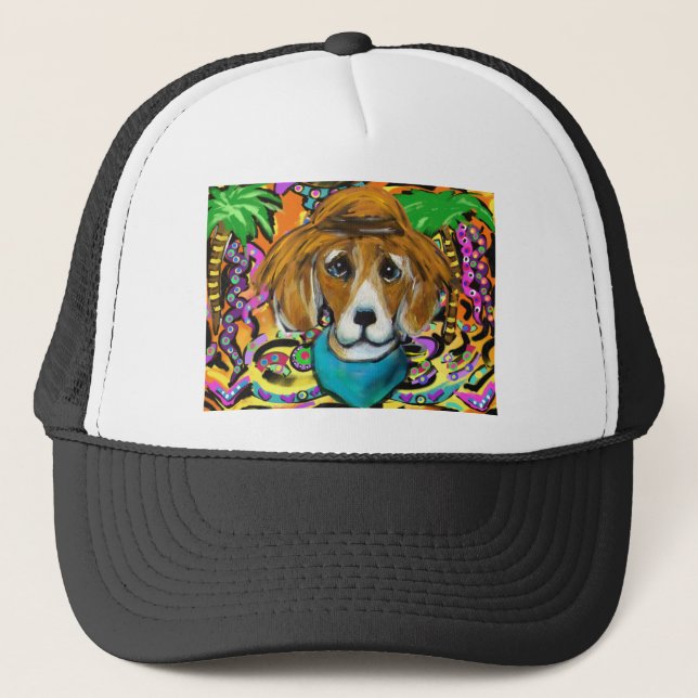 Beagle Hund Truckerkeps (Framsida)