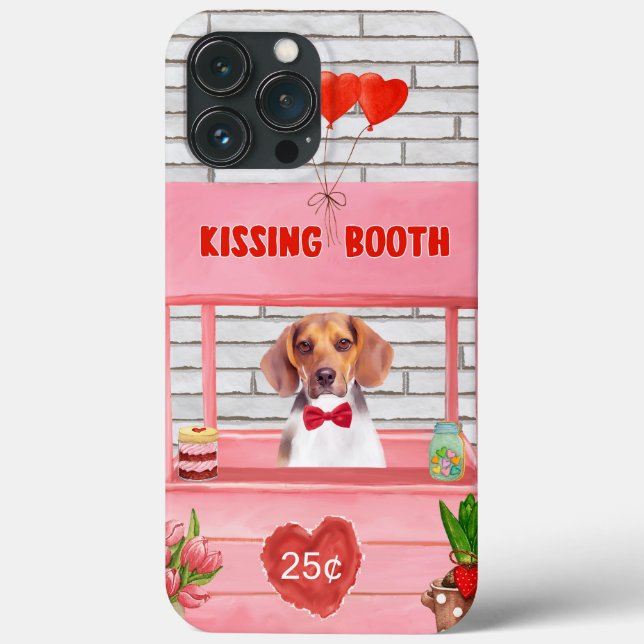 Beagle Hund Valentine Day Kissing Booth (Baksida)