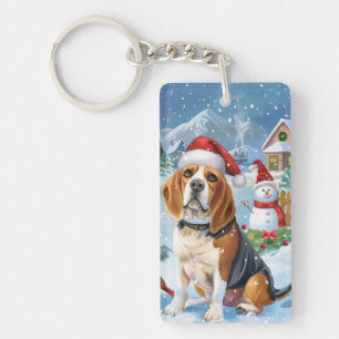 Beagle Hund Vinter Värld Julglädje