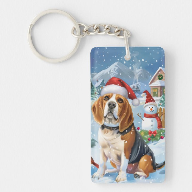 Beagle Hund Vinter Värld Julglädje (Framsidan)