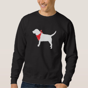 Beagle Hund Wearing Red Bandana Lång Ärmad Tröja
