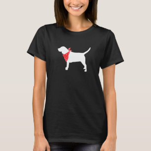 Beagle Hund Wearing Red Bandana T Shirt