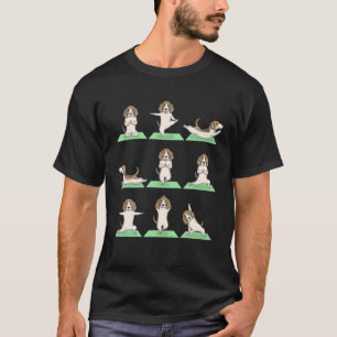 Beagle Hund Yoga Pose Zen Cute Workout Exercise Yo T Shirt