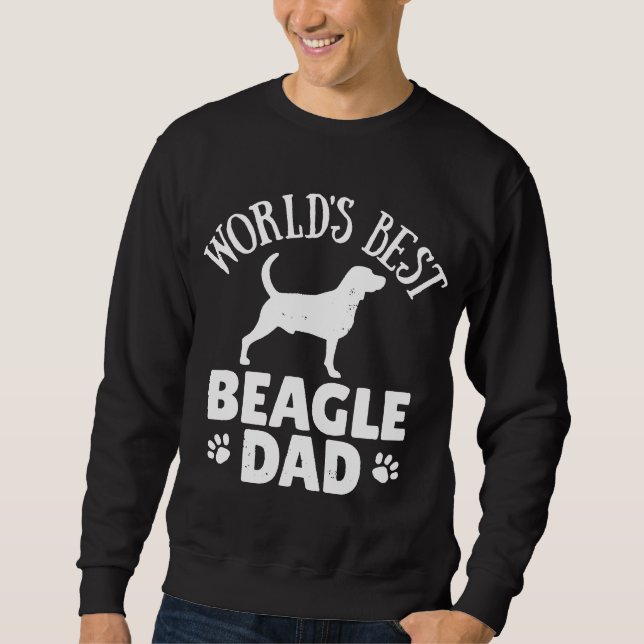 Beagle Hundägare Pappa Hund Lång Ärmad Tröja (Framsida)