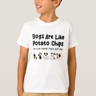 Beagle Hundar är som potatis Chip Hundälskare Pets T Shirt