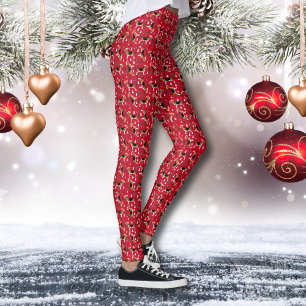 Beagle Hundar bar jultomten jul Leggings