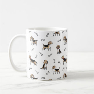 Beagle hundar mönster kaffemugg