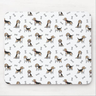 Beagle hundar mönster musmatta