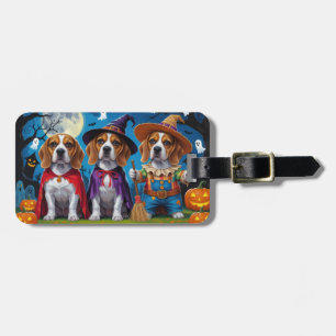 Beagle Hundar Pumpkin Halloween Funny Bagagebricka