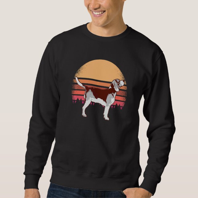 Beagle Hundras  7 Lång Ärmad Tröja (Framsida)